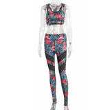 2017 Floral Printed Women Yoga Set